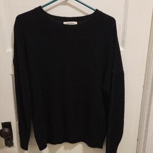 Zara Men's Classic Black Crewneck Sweater